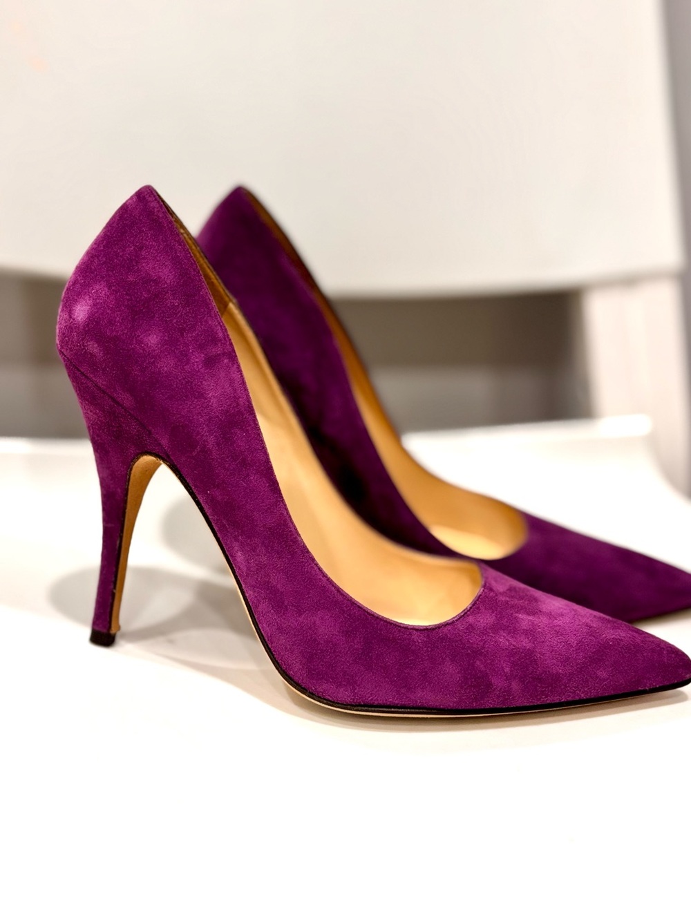 Kate spade Purple Suede Pointed-Toe High Heels